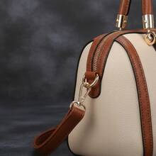 Laytonvivian Yd1909 Structured Crossbody Bag For Women - Elegant, Minimalist, Premium Leather - 米色 - 查看 4