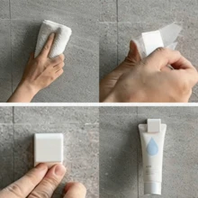 No Drill Bathroom Shelf - Multi-Function Clip Suitable For Toothpaste And Facial Cleanser - White - View 7