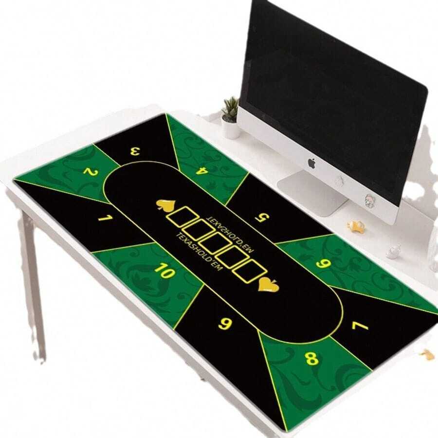 Texas Poker Mat, Poker Carpet, Premium Luxury Portable Poker Table Cover, Waterproof Poker Cloth - High-Temperature Heat Printing Poker Carpet, Noise Reduction, Anti-Slip, Anti-Fouling, Christmas Gift - Multicolor - View 1