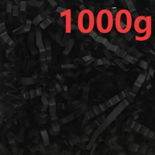 20g/100g/500g/1000g Black Crinkled Raffia Paper Shreds, Vacuum Packed, Suitable For DIY, Valentine's Day, Galentine's Day, Candy Box Decor, Birthday, Wedding, Chinese New Year, Fragile Item Protection, Party Supplies, Creative Gift Box Filler And Decor Materials