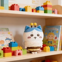 Muñeco de peluche de abeja, muñeco de dibujos animados lindo, regalo para amigos, decoración, temporada de flores de cerezo - Azul - Ver 1