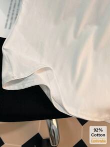2026 Spring/Summer New White Short Sleeve T-Shirt, Versatile Solid Color Top, Casual Slim Fit Undershirt For Women - White - View 6