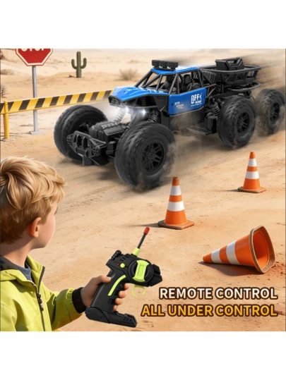 6WD Remote Control Off-Road Vehicle, All-Terrain RC Racing Car For Outdoor Play, Collision-Resistant Remote Control Monster Truck, High-Speed Remote Control Off-Road Vehicle, Remote Control Off-Road Crawler Car For Children's Birthday Gift, 6-Wheel Remote Control Truck For Outdoor Adventure, High-Speed Remote Control Off-Road Vehicle, 6WD Remote Control Monster Truck For Indoor And Outdoor Play