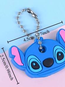 1/4/8pcs Silicone Keychain Set - Cute Stitch, Mickey, Minnie Cartoon Pattern With Protective Cap, Perfect For Bags And Keys - Ideal Birthday And Valentine's Day Gift - Multicolor - View 9