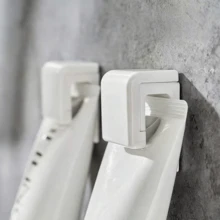 No Drill Bathroom Shelf - Multi-Function Clip Suitable For Toothpaste And Facial Cleanser - White - View 3