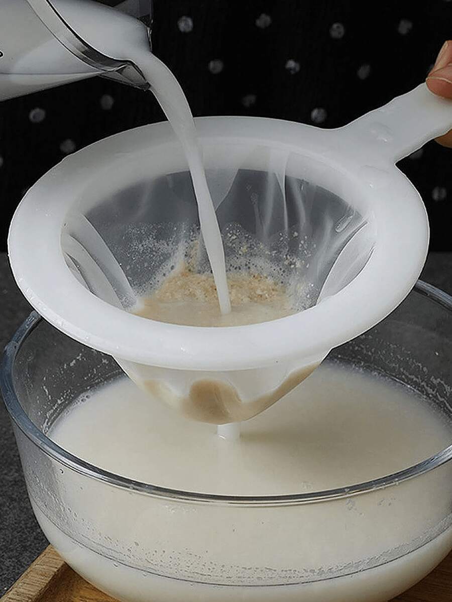 1pc Multi-Function Filter Net Strainer, Soy Milk Filter, Food Filter, Juice & Flour Filter, Kitchen Filter, Fine Mesh Filter, Coffee/Milk Residue Filter, Home Juicer Filter, Separates Residue, Dorm Essential, Back To School Supplies, Kitchen Utensil, Filtering Spoon