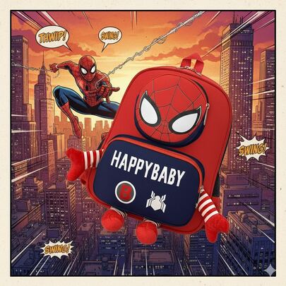 Mochila con personaje de Marvel - Diseño 3D adorable, imprescindible para todo fan de superhéroes - Mochila funcional de doble hombro para la escuela, el trabajo o actividades al aire libre - Excelente opción de regalo para la temporada de regreso a clases - Accesorio de moda y diversión