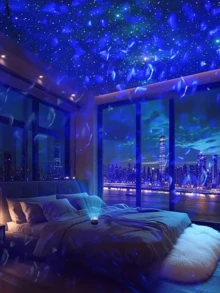 Proiettore a onde USB con effetto ondulato, dà l'impressione di essere circondati dalle onde, adatto per giocattoli e regali, ottimo per compleanni, regali di San Valentino, applicabile per sala giochi, camera da letto, soggiorno - luce policromatica - Visualizzare 7