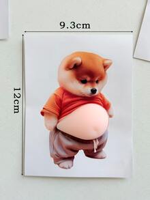 新款创意宠物肚皮舒缓贴纸，可爱3D柯基犬贴纸，DIY手工贴纸，超柔软硅胶防撞贴纸，手机装饰贴纸，适用于汽车、家居、笔记本电脑、学习用品等。 - 彩色 - 查看 16