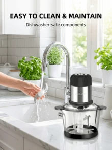 SOKANY-7025A Electric Meat Grinder, Vegetable Chopper And Mincer, 2L Large Capacity Meat Mincing Machine - Silver - View 6