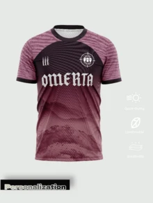 Customized Men's Purple OMERTA Boxing Jersey - Moisture-Wicking Breathable Fabric, Personalized With Name And Number. Fan Edition Training Top, Suitable For Football, Fitness And Casual Wear. Valentine's Day Gift - Purple - View 2