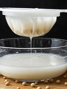 1pc Multi-Function Filter Net Strainer, Soy Milk Filter, Food Filter, Juice & Flour Filter, Kitchen Filter, Fine Mesh Filter, Coffee/Milk Residue Filter, Home Juicer Filter, Separates Residue, Dorm Essential, Back To School Supplies, Kitchen Utensil, Filtering Spoon - White - View 5