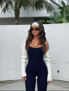 1pc Women Plain Stretchy Sports Headbands, Comfortable Elastic Hair Bands For Exercise, Yoga, Washing Face, Makeup, Eyemask, Outdoor Activities, Parties, Hairband Fall Winter Hair Accessories For Women For Vacation Outfits Woman Elegant Scarf Women Bandana Soft Headwrap Women Head Scarf Work Out Sweatband - White - View 2