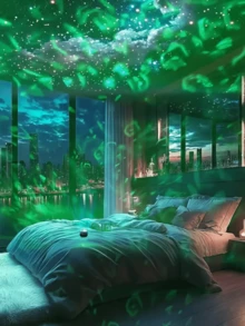 Proiettore a onde USB con effetto ondulato, dà l'impressione di essere circondati dalle onde, adatto per giocattoli e regali, ottimo per compleanni, regali di San Valentino, applicabile per sala giochi, camera da letto, soggiorno - luce policromatica - Visualizzare 6