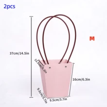 10个粉色牛皮纸礼品袋，防水加厚包装袋，适用于节日礼品盒、鲜花包装、花束包装、玫瑰花束、花篮、节日礼品包装、鲜花礼品包装袋等。 - 彩色 - 查看 13