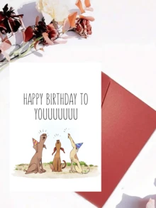 1 Thiệp Chúc Mừng Sinh Nhật Vui Nhộn - Thiệp chúc mừng thiết kế độc đáo, chất liệu dày dặn, cả thiệp và phong bì đều dày, thiết kế sáng tạo - CHÚC MỪNG SINH NHẬT BẠN! - Thiết kế màu trơn, quà tặng hài hước dành cho bạn thân, anh em, đồng nghiệp và bạn bè, người yêu chó. - Nhiều màu - Thiệp chúc mừng dày dặn + Phong bì dày dặn - Xem 5