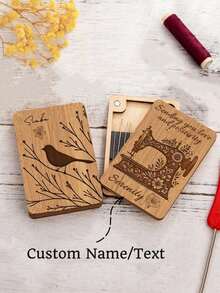 Großes Augen-Handnähnadel-Set, mit magnetischer Nadelbox und Aufbewahrungsbox für einfache Organisation, tragbares Haushaltsnäh-Werkzeug-Set, Handnähnadeln mit magnetischer Aufbewahrungsbox, Holznadelhalter mit magnetischem Deckel, dekorative und robuste Holznäh-Aufbewahrungsbox - Verschiedenfarbig - Übersicht 2