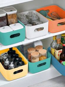 1/2/3件套多功能收纳盒套装 - 适用于存放化妆品、零食等 - 塑料收纳盒，可用于厨房、浴室、宿舍、家居装饰、房间装饰，适合赠送给女士、母亲、朋友、女朋友和男朋友。是生日、婚礼、周年纪念日、情人节、感恩节和新年惊喜礼物的完美之选。这款产品几乎完美。 - 彩色 - 查看 11