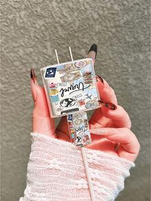 5pcs Summer Vacation Map & Airplane Pattern Charger Protector Case And TPU Shock-Proof Phone Case, Compatible With IPhone 17, 16, 15, 14, 13, 12, 11 Pro Max And Series, Includes Charging Protection Case And Cable Organizer Set - 20W/18W Adapter, Adapter Cap, Compatible With Samsung A54 5G, A52, A14, A15, A12, S22, S21, S24, S25, S25 Ultra, S21 Ultra, A55 5G, A71 4G, A34 5G, A22, A13 4G, A05S Series - Multicolor - View 6