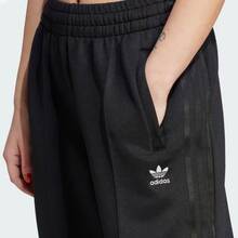 Adidas Originals SST Solid Color Letter Print Elastic Waist Loose Straight Wide Leg Casual Pants For Women - Black - View 2