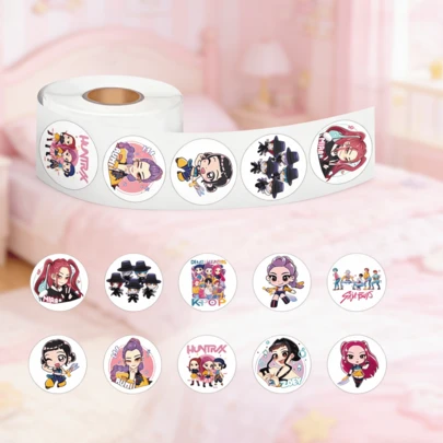 500pcs Cute Korean Girl Group Curly Hair Stickers - DIY Diary Decorative Stickers Suitable For Teenagers And Fans, Great For Making Albums, Notebooks, Stationery And Envelope Seals, Also Ideal As Easter Basket Fillers, Valentine's Day Gifts And New Year Crafts