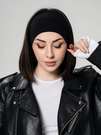 1pc Unisex Solid Color Sports Headband, Wide Yoga Headband, Sweat Absorbent Band For Men & Women, Running, Fitness, Elastic Hair Tie Headwrap, Women Hair Accessories