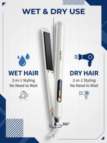 SOKANY This Ceramic Hair Straightener Can Smooth And Straighten Hair Or Help You Achieve Loose, Beachy Waves. It Heats Up Quickly And Is Suitable For All Hair Types. It's A User-Friendly Straightener Designed For Faster Styling. - White - View 8