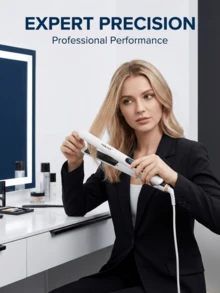 SOKANY This Ceramic Hair Straightener Can Smooth And Straighten Hair Or Help You Achieve Loose, Beachy Waves. It Heats Up Quickly And Is Suitable For All Hair Types. It's A User-Friendly Straightener Designed For Faster Styling. - White - View 2