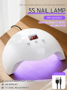 XEIJAYI 1个白色UV LED美甲灯，20颗LED灯珠，专业美甲凝胶烘干机，带3种定时设置 - 白色 - 查看 4