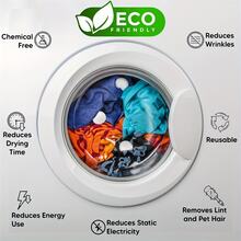 6 Pack Wool Dryer Balls Natural Fabric Softener, Reusable, Reduces Clothing Wrinkles And Saves Drying Time, Better Alternative To Plastic Balls And Liquid Softener 2.9 Inch - trắng - Xem 6
