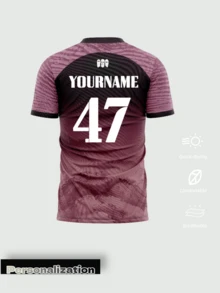 Customized Men's Purple OMERTA Boxing Jersey - Moisture-Wicking Breathable Fabric, Personalized With Name And Number. Fan Edition Training Top, Suitable For Football, Fitness And Casual Wear. Valentine's Day Gift - Purple - View 3