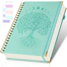 Sổ tay bìa cứng 300 trang, họa tiết cây cổ điển, gáy xoắn, khổ lớn A5/B5, kẻ dòng dành cho sinh viên, có 2 ngăn đựng tài liệu và 24 tab chỉ mục, phù hợp cho cả nam và nữ, dùng đi học, đi làm và ở nhà, giấy dày 100gsm, quà tặng sổ tay cao cấp cho mùa tựu trường. - Nhiều màu - Xem 21