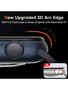 XINHONGYU 1-PACK Full Coverage Scratch Resistant Screen Protectors TPU Protective Compatible With Apple Watch Series Ultra 3, Series 11/10/9/8/7/6/5/4/SE3, Suitable For Ultra 49mm 45mm 40mm 42mm, HD Screen Protector, Scratch And Rub Resistant - 1pc - View 3