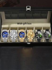 Men's Steel Band Elegant Quartz Watch, Business Style High-End Men's Watch - Multicolor - View 2