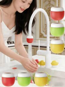 Multi-Layer Faucet Filter, Universal Adjustable, No Installation Required, Suitable For Various Bathroom Faucets, Effectively Filters Mud, Sand, Oxides And Residual Chlorine, Compact Design, Stable Water Flow, Essential Home Water Filtration Product - Multicolor - View 3