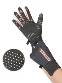 1只男女通用冬季保暖手套，中性手套，自行车手套，加厚手套，触屏手套，雪地手套，滑雪手套，秋季配饰 - A - 查看 5