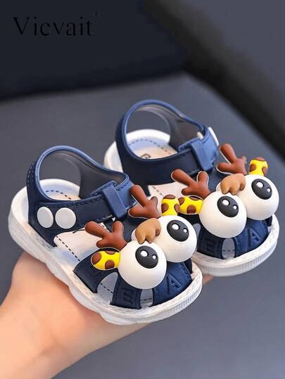 2024 Neue Cartoon Auto Design Kinder Weiche Sohle Rutschfeste Innen-/Außen Sandalen, Sommer, Jungen