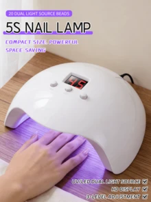 XEIJAYI 1个白色UV LED美甲灯，20颗LED灯珠，专业美甲凝胶烘干机，带3种定时设置 - 白色 - 查看 6