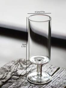 1pc Transparent Glass Stemware Tea Cup, Suitable For Green Tea And Flower Tea - Transparent - View 8