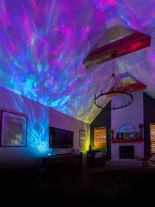 Proiettore a onde USB con effetto ondulato, dà l'impressione di essere circondati dalle onde, adatto per giocattoli e regali, ottimo per compleanni, regali di San Valentino, applicabile per sala giochi, camera da letto, soggiorno - luce policromatica - Visualizzare 8