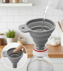 Collapsible Silicone Funnel – Multipurpose Liquid Dispenser - Xám - Xem 1
