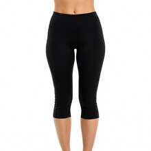 Women's Dry Capri Leggings Leggings Gym Fitness - màu đen - Xem 5