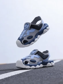 Sandal hở mũi đính nơ đá lấp lánh dễ thương cho bé gái, giày đi biển thoáng khí. - Màu xanh lam - Xem 5