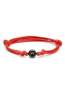 Custom Photo & Cartoon Projection Braided Bracelet | Adjustable Multi-Color Rope Design | Personalized Memory Jewelry | Ideal Couple Gift For Valentine's Day Daily Wear - Multicolor - View 5