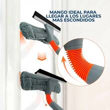 Limpia Vidrios Profesional Extensible Brillo Sin Marcas - Gris - Ver 3