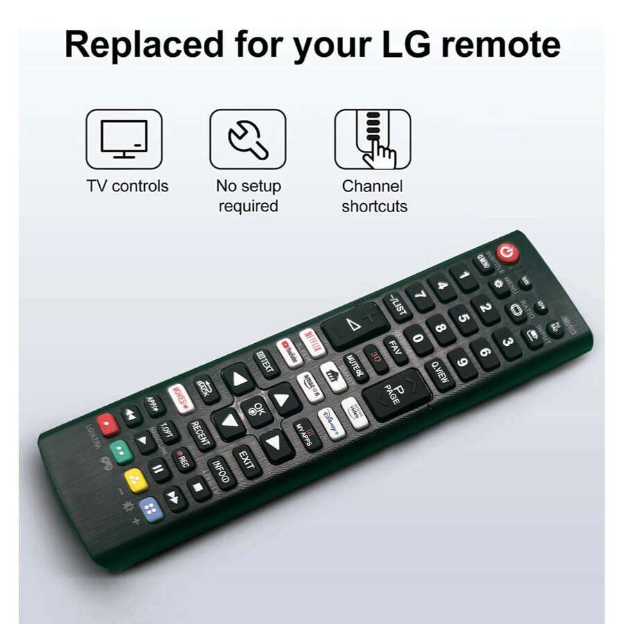 DTI control remoto universal compatibles con - Funciona con todos los modelos de televisión - Negro - Ver 1