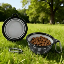 1pc Foldable Pet Bowl, Silicone Dog Bowl For Outdoor Drinking Water, Portable Dog/Cat Food/Water Bowl For Walking Pets - 1L - View 2