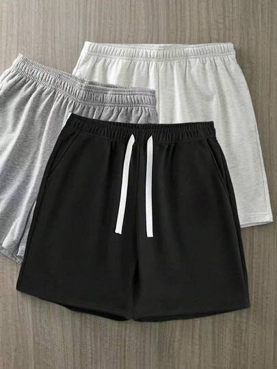 Pantalones cortos de punto casuales para hombres, estilo deportivo de moda, adecuados para el uso informal en verano, unisex, disponibles en varios colores