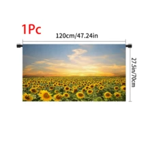 1 chiếc khăn trải bàn in họa tiết hoa hướng dương, rèm nhỏ cho nhà bếp, rèm tủ có lỗ treo, dễ treo, 100% polyester, hình chữ nhật, dệt, có thể giặt máy, trang trí và phụ kiện nhà bếp, phù hợp với tủ bếp và trang trí nhà cửa. - Nhiều màu - Xem 14