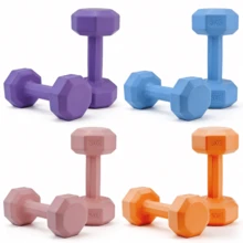 2pcs/Set Dumbbell Set For Strength Training And Muscle Building. Made Of Durable Metal, Non-Slip And Wear-Resistant, Suitable For Home, Gym And Office Workout. Fit For Adults And Teenagers. - Random Color - View 3